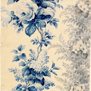 Faded Blue Roses Wallpaper Junk Journal Page