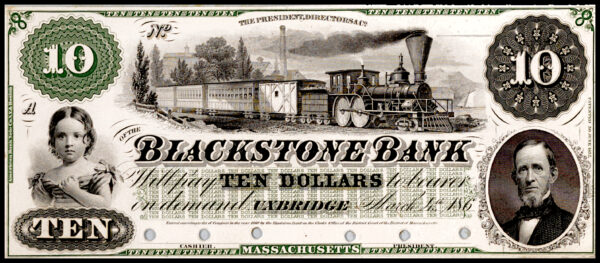 Blackstone Bank $10 Note w/Sample