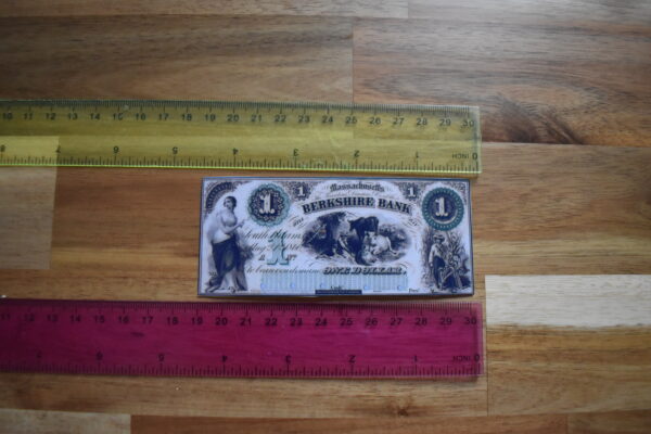Berkshire Bank $1 Note w/Sample - Image 2