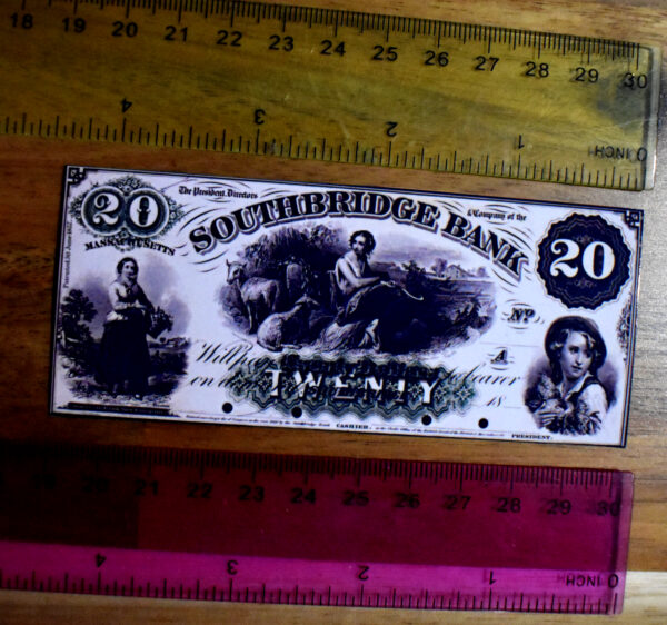 Southbridge Bank $20 Note w/Sample - Image 2