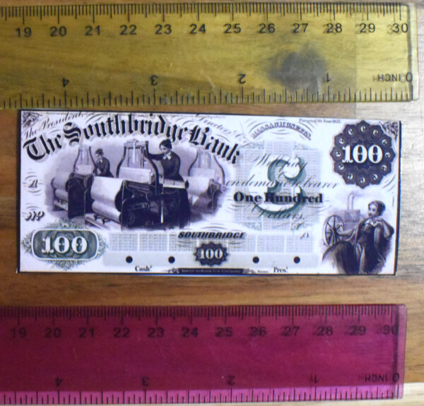 Southbridge Bank $100 Note w/Sample - Image 2