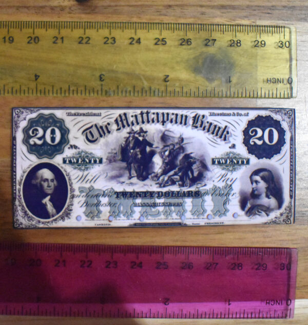 Mattapan Bank $20 Note w/Sample - Image 2