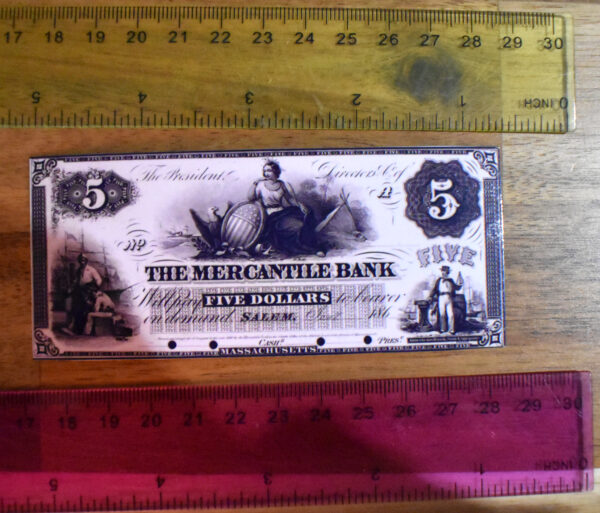 Mercantile Bank $5 Note w/Sample - Image 2