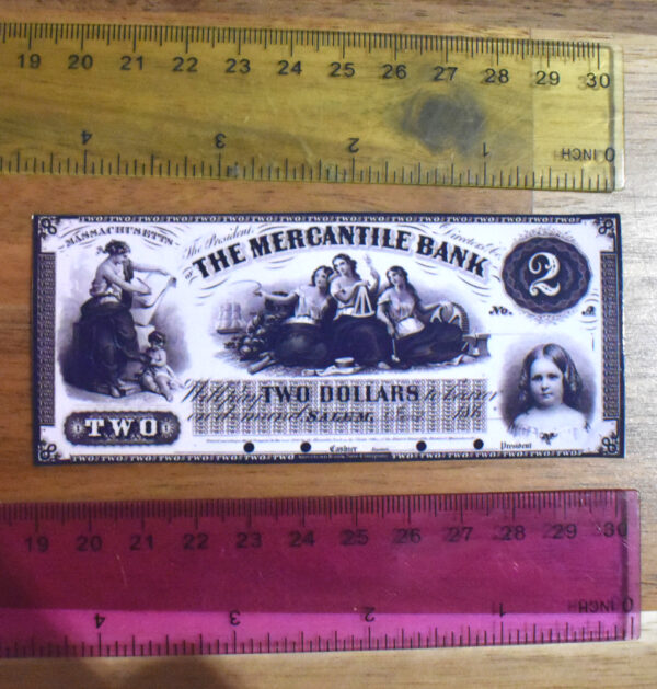 Mercantile Bank $2 Note w/Sample - Image 2