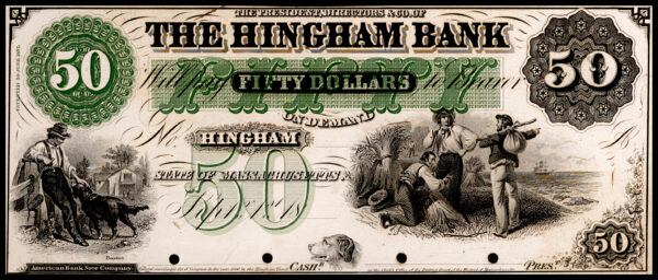 Hingham Bank $50 Note w/Sample