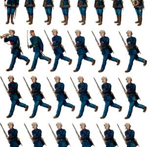 Chinese Soldiers Victorian Die Cuts