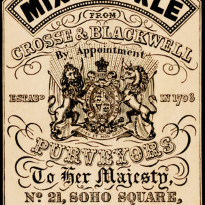 Crosse Blackwell Purveyors Mixed Pickle Soho Square London Label