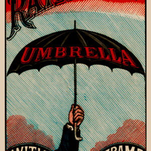 English Frame Rainbow Umbrella