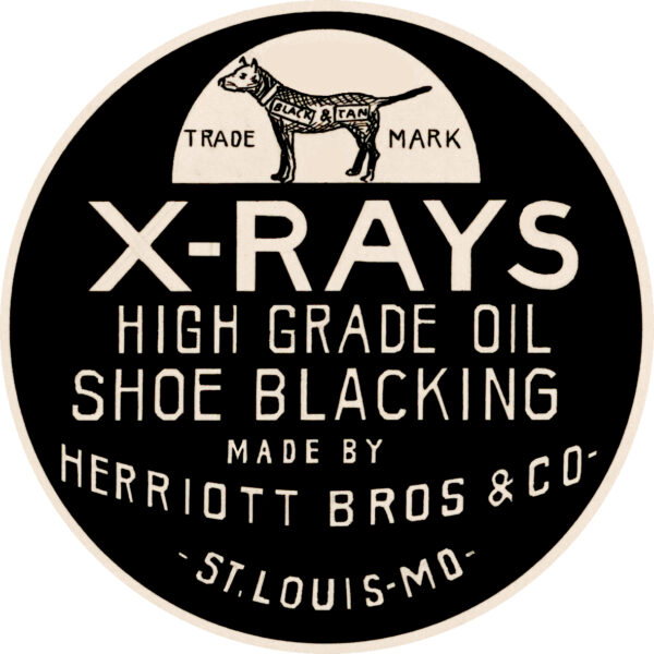 Herriott Bros. X-Rays High Grade Oil Shoe Blacking Saint Louis Missouri Label