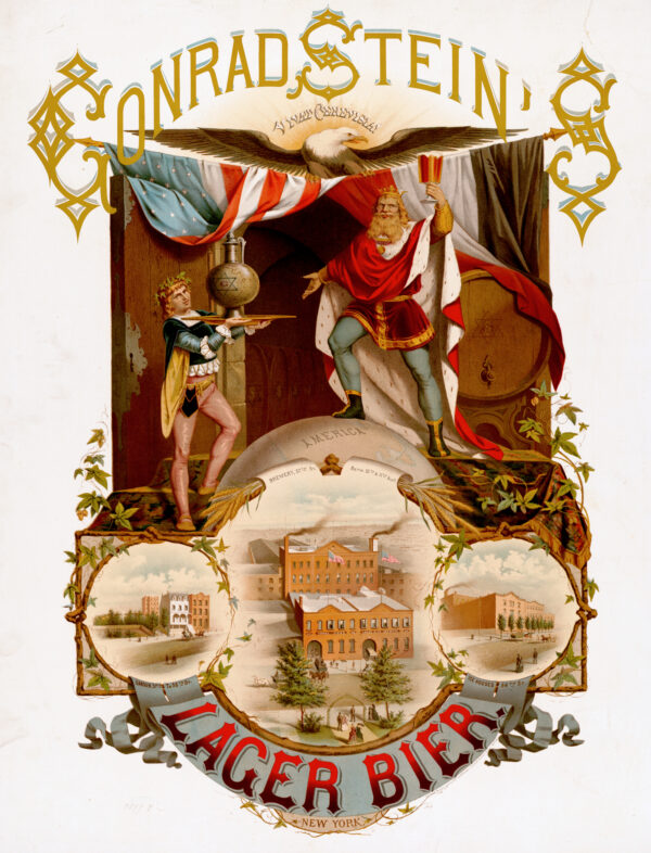 Conrad Stein Vivat Cerevisia Lager Bier Sign