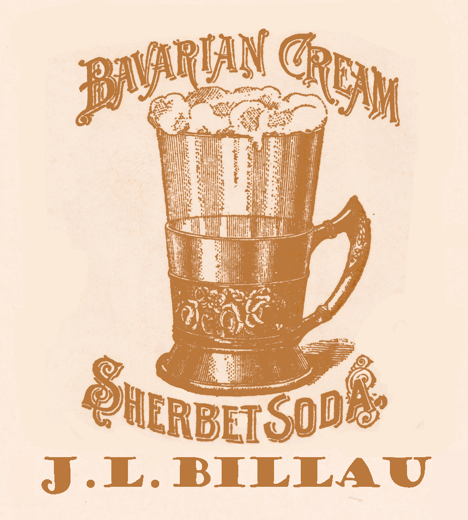 JL Billau Bavarian Cream Sherbet Soda Advertisement