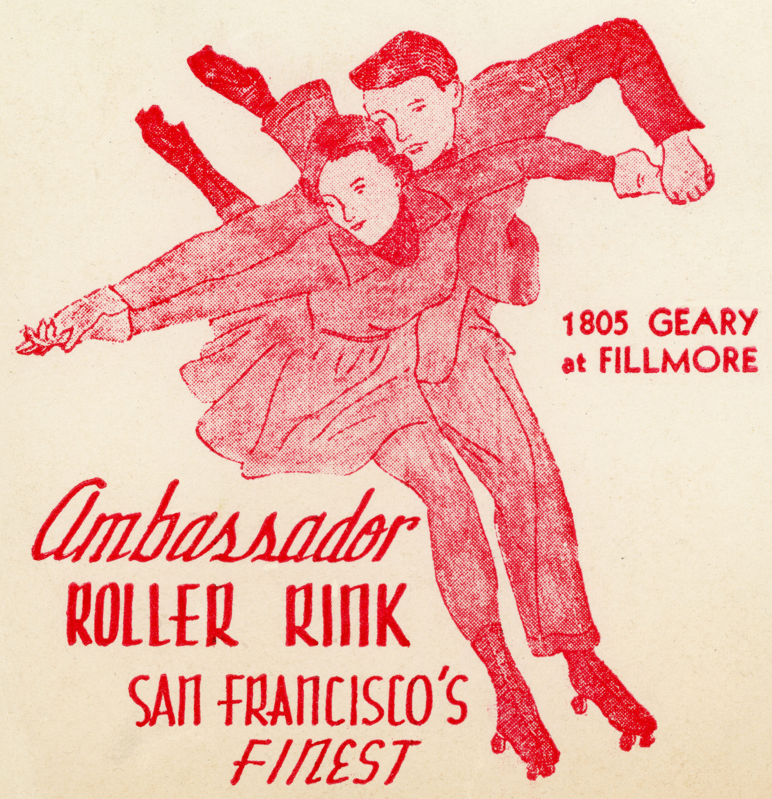 Ambassador Roller Rink San Francisco's Finest Geary at Fillmore Ice Skating Decal