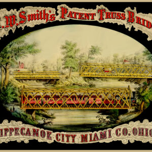 RW Smith's Patent Truss Bridge Tippecanoe City Ohio Victorian Poster
