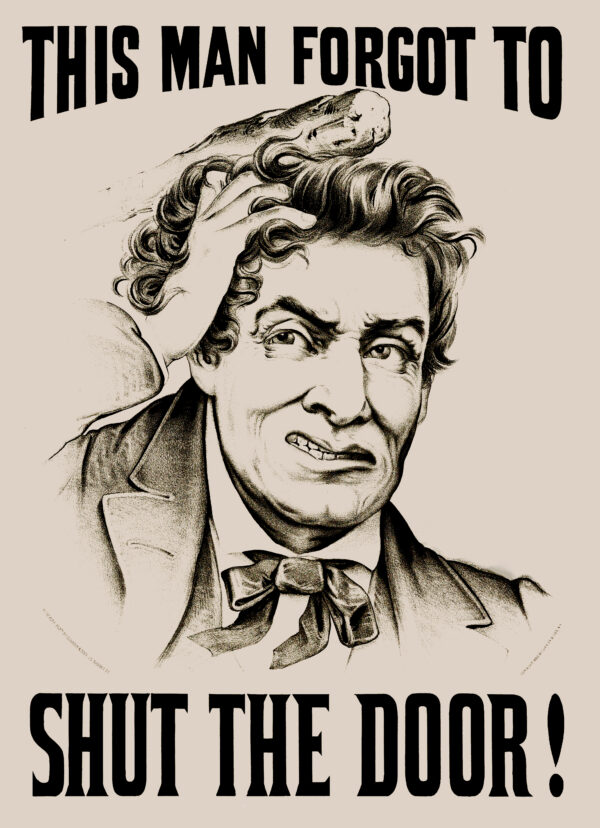 This Man Forgot to Shut the Door Poster