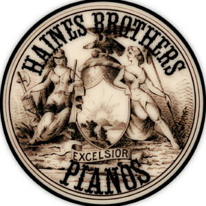 Haines Brothers Excelsior Pianos Label