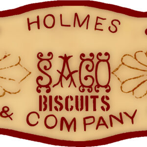 Holmes Saco Biscuits Label