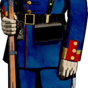 Serious Soldier Victorian Die Cut