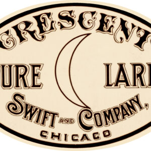 Swift and Company Crescent Pure Lard Chicago Label