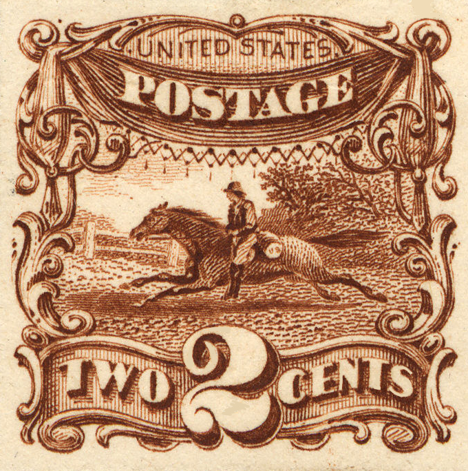 US Postage Two Cents Brown Stamp