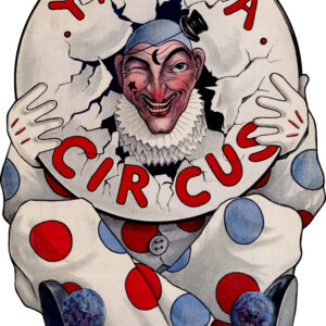 YMCA Circus Clown Victorian Die Cut