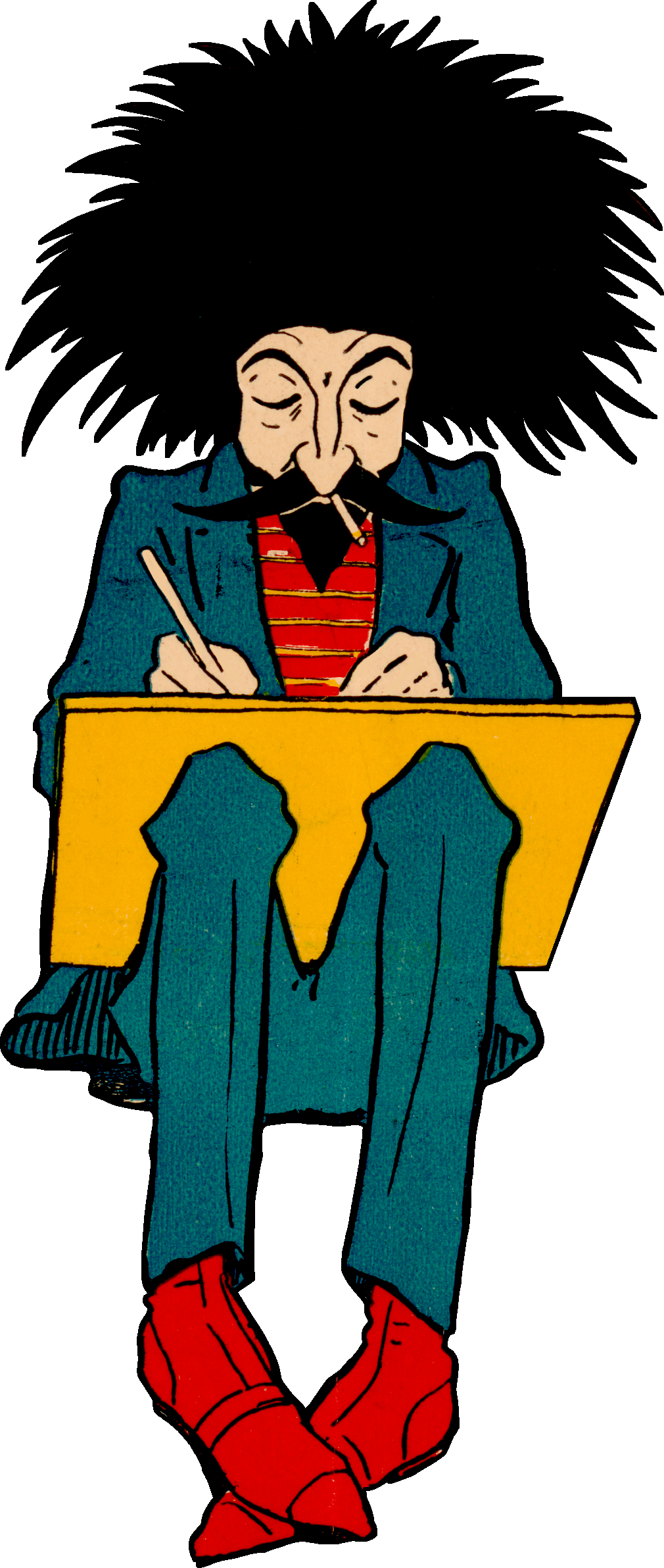 Contented Pointy Artist Die Cut