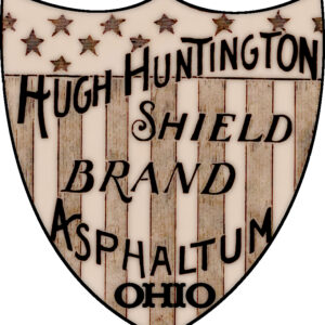 Hugh Huntington Shield Brand Asphaltum Ohio Label