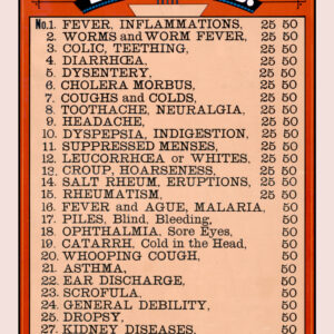 Humphrey's Homeopathic Veterinary Specifics Cures Ear Discharge Botts Worms Bugs Mange and Miscarriage