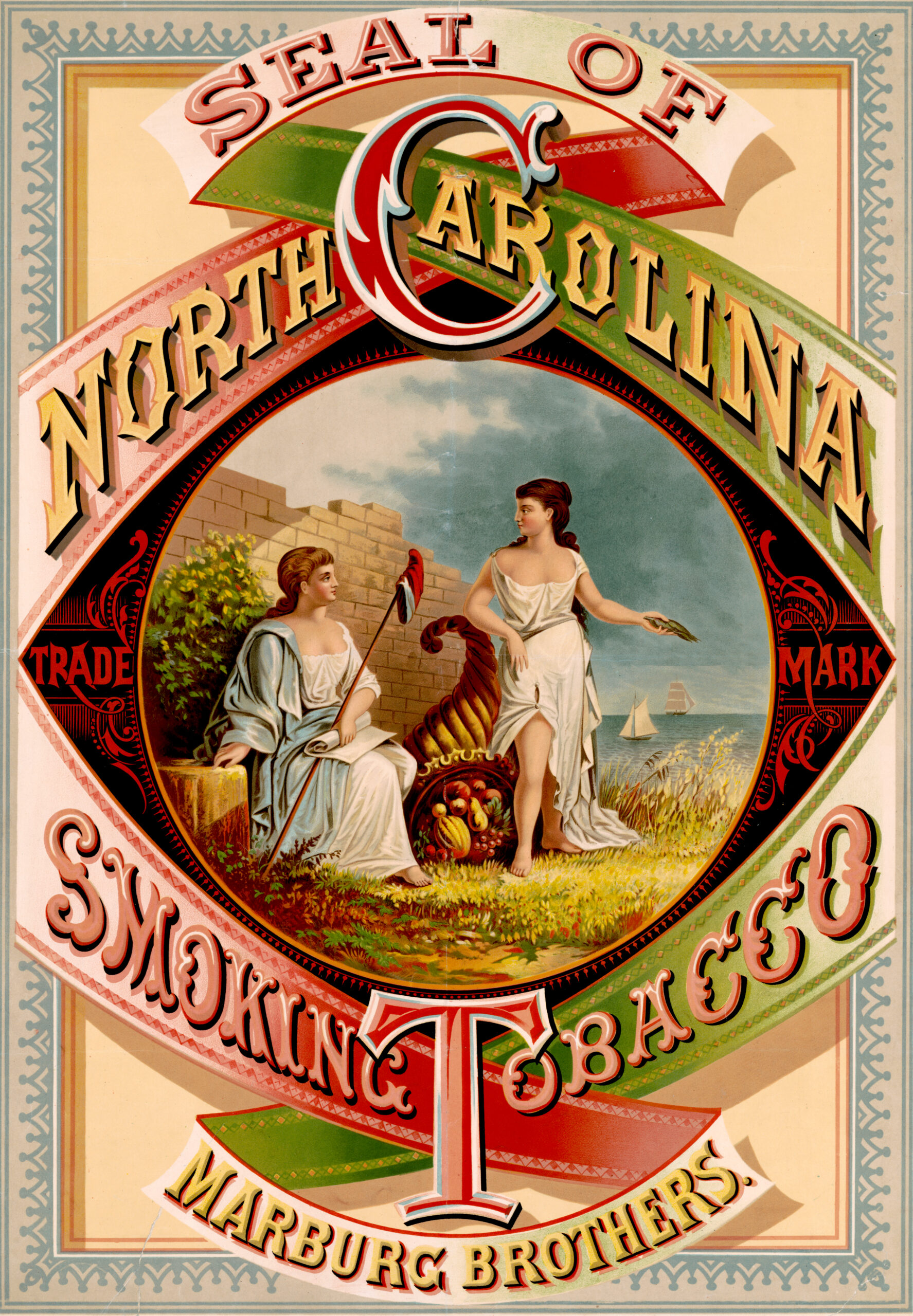 Marburg Brothers Seal of North Carolina Smoking Tobacco Label