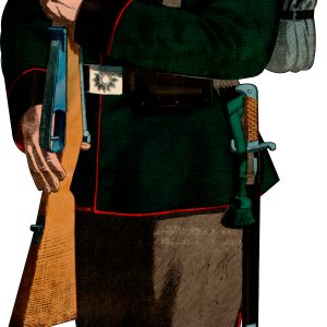 Rifle Holding Soldier Victorian Die Cut