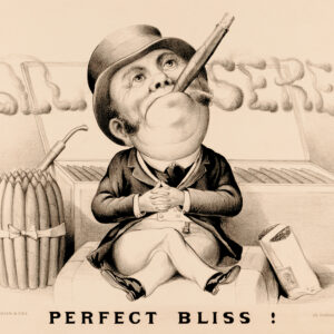 Currier and Ives All Serene Perfect Bliss Cigar Poster