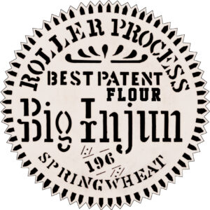 Big Injun Roller Process Spring Wheat Flour Label