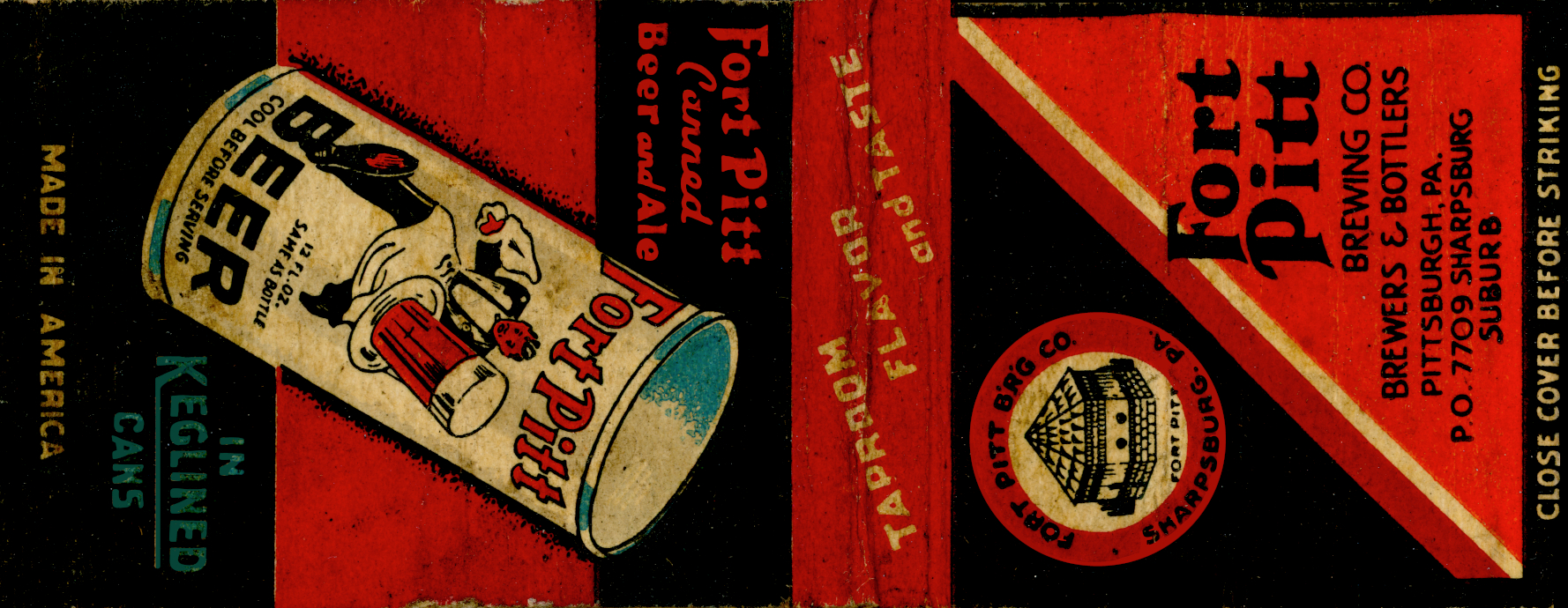 There is No Trespass Recovery Blog Day 7 plus Fort Pitt Brewers Beer in Keglined Cans Pittsburgh Pennsylvania Matchbook
