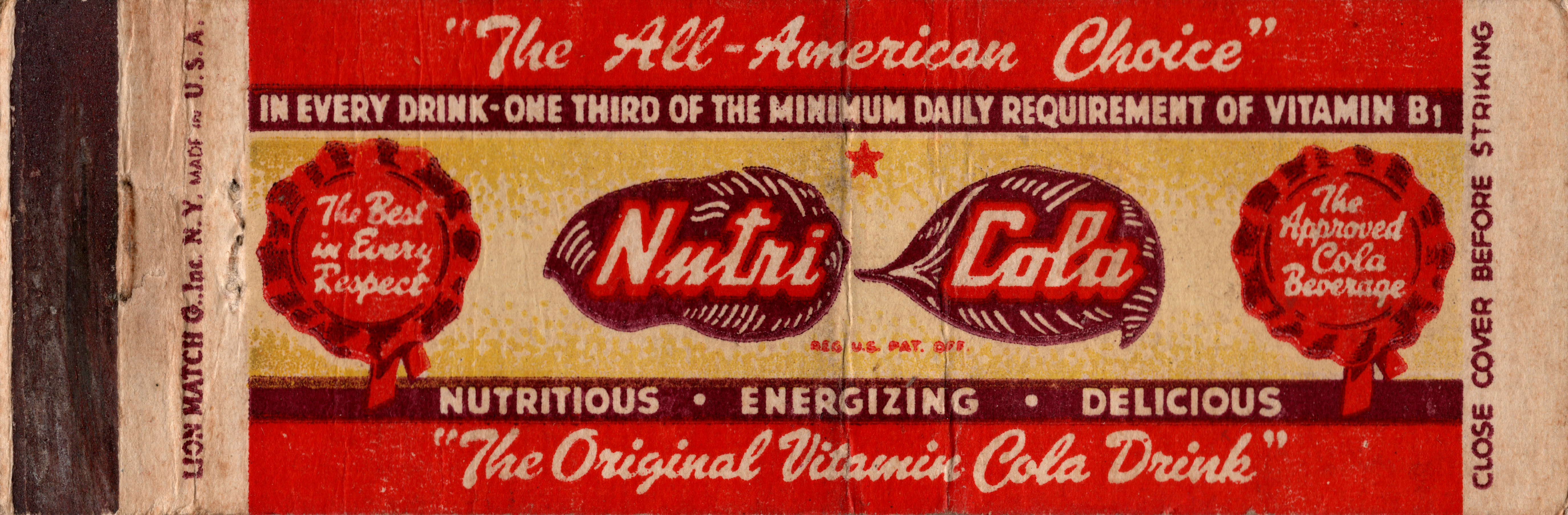 Using God Day 4 Recovery Blog plus Nutri Cola Original Vitamin Cola Drink Best in Every Respect Lion Matchbook