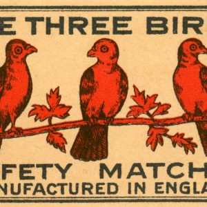 Three Birds Made in England Matchcover