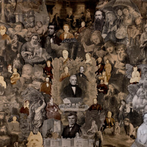 Victorian Collage Cut Out Photo and Drawing Page