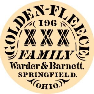 Warder and Barnett Golden Fleece XXX Flour Springfield Ohio Label