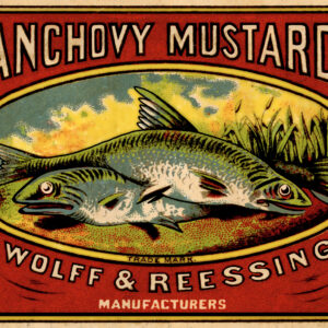 Wolff and Reessing Anchovy Mustard Label