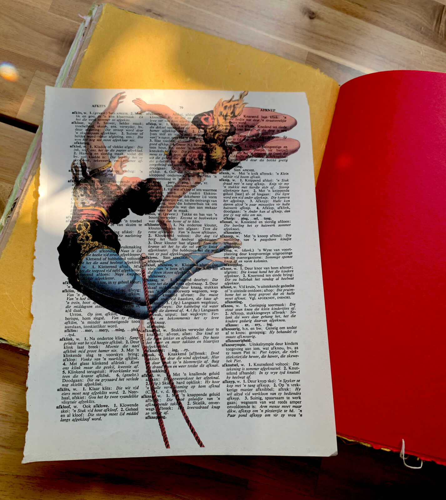 Coptic Bound 234 Page Handmade Fairy Junk Journal with Handtorn Paper in Antique Leather Book Cover with Brass Edges - Image 19