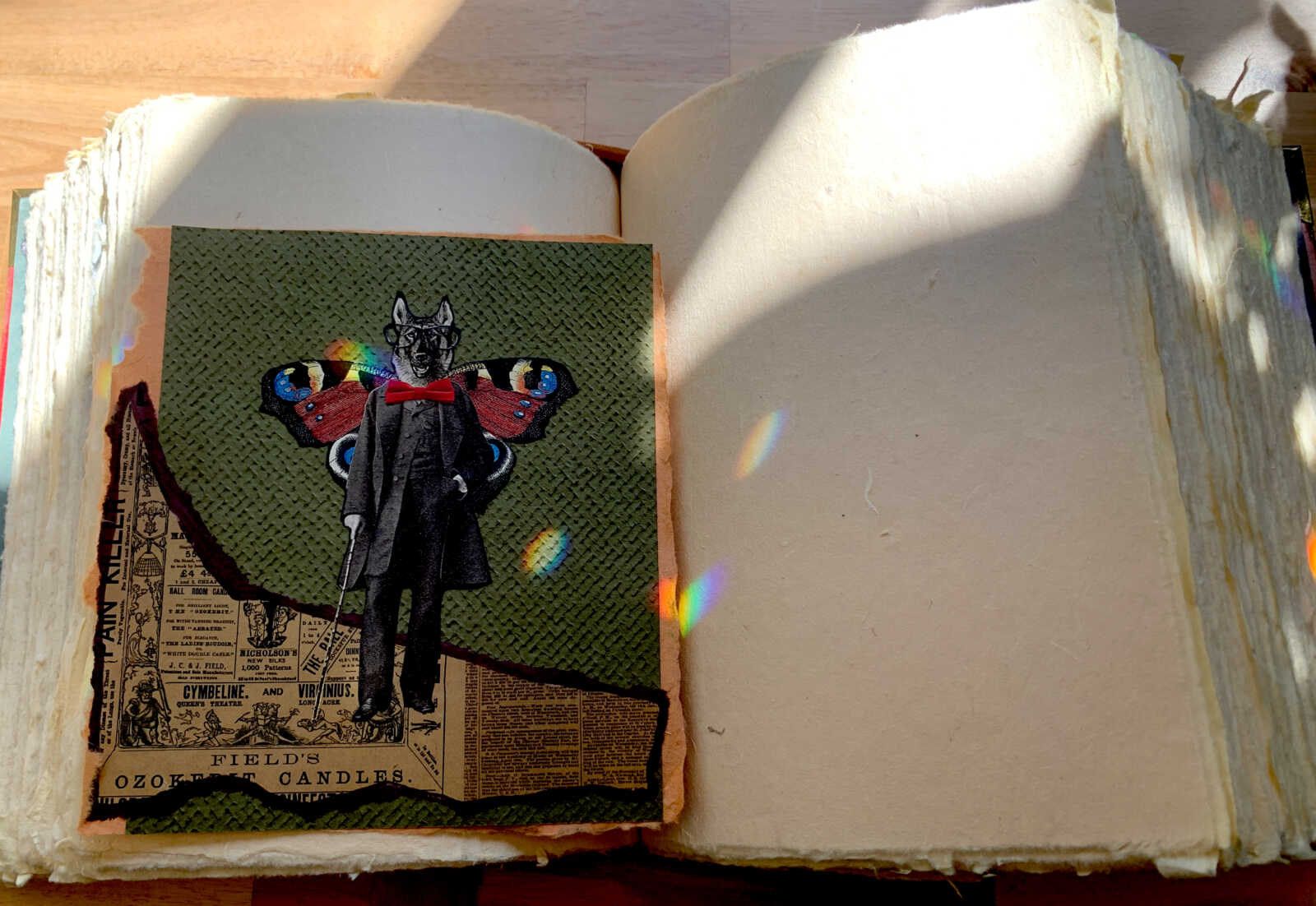 Case Bound Hand Sewn 1,080 page Capetown Directory Junk Journal with Handtorn Paper in Antique Canvas Book Cover with Brass Edges & Ephemera - Image 16