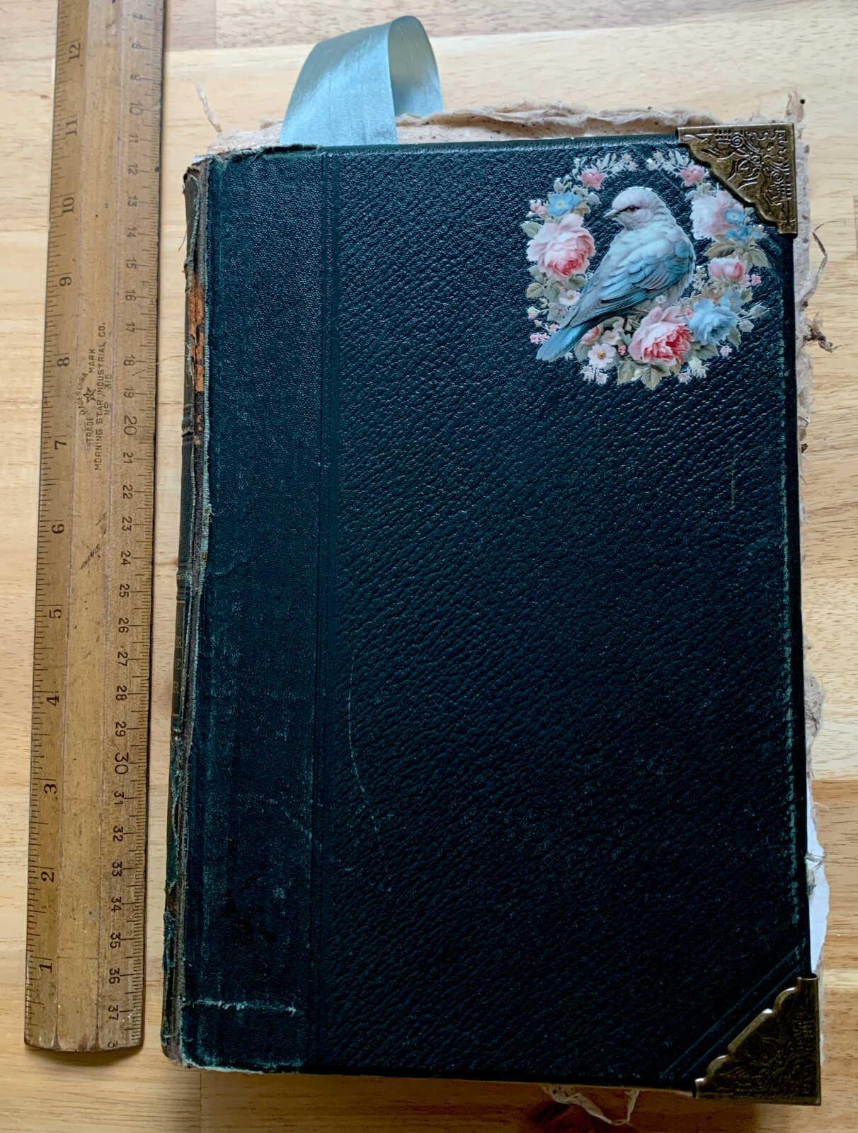 Coptic Bound 182 Page Handmade British Dramatists Junk Journal with Handtorn Paper in Antique Canvas Book Cover with Brass Edges & Ephemera - Image 14