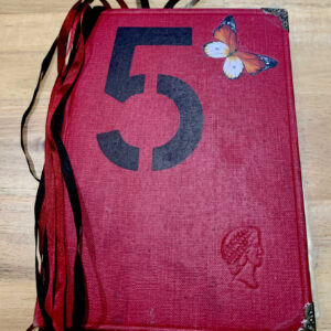 Case Bound Hand Sewn 156 page Shag Junk Journal with Handtorn Paper in Antique Canvas Book Cover with Brass Edges & Genuine Ephemera