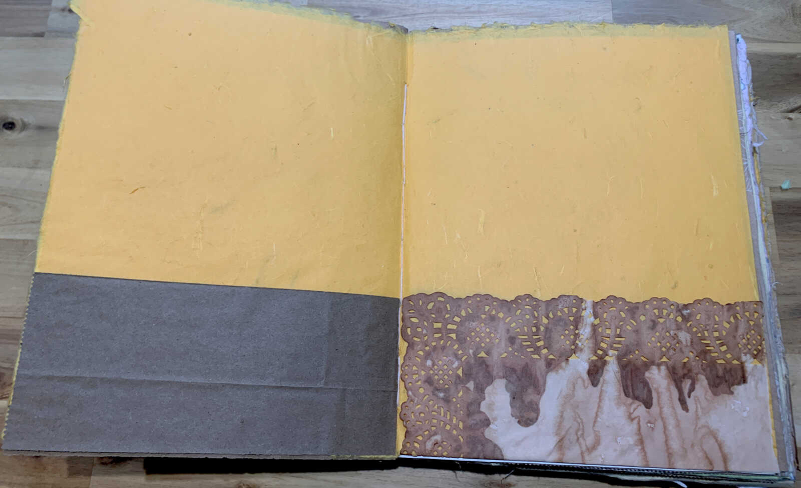 Coptic Bound 234 Page Handmade Fairy Junk Journal with Handtorn Paper in Antique Leather Book Cover with Brass Edges - Image 25
