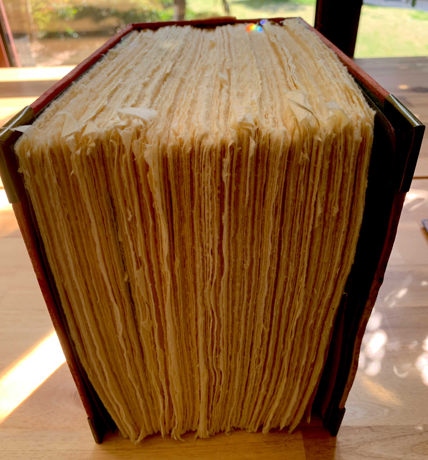 Case Bound Hand Sewn 1,080 page Capetown Directory Junk Journal with Handtorn Paper in Antique Canvas Book Cover with Brass Edges & Ephemera