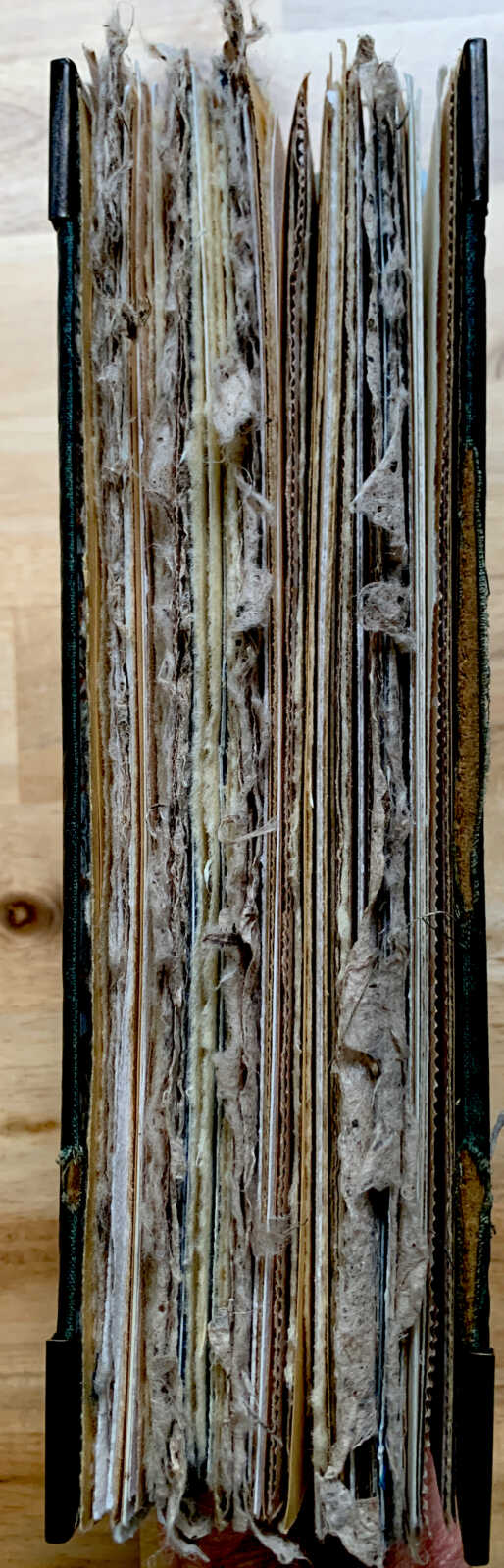 Coptic Bound 182 Page Handmade British Dramatists Junk Journal with Handtorn Paper in Antique Canvas Book Cover with Brass Edges & Ephemera - Image 6