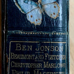 Coptic Bound 182 Page Handmade British Dramatists Junk Journal with Handtorn Paper in Antique Canvas Book Cover with Brass Edges & Ephemera