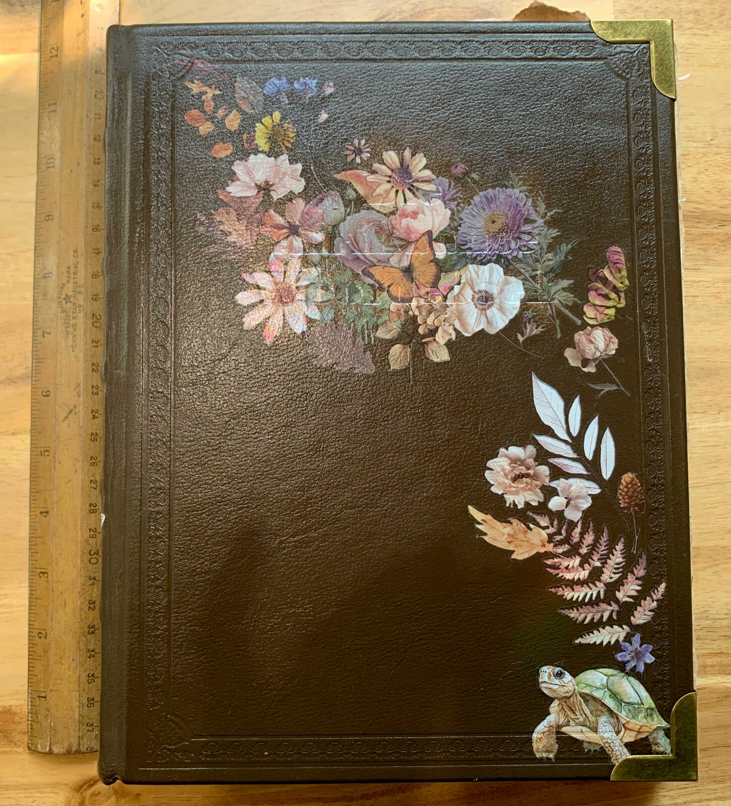 Coptic Bound 234 Page Handmade Fairy Junk Journal with Handtorn Paper in Antique Leather Book Cover with Brass Edges - Image 17