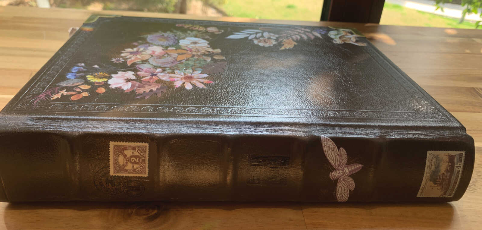 Coptic Bound 234 Page Handmade Fairy Junk Journal with Handtorn Paper in Antique Leather Book Cover with Brass Edges - Image 10