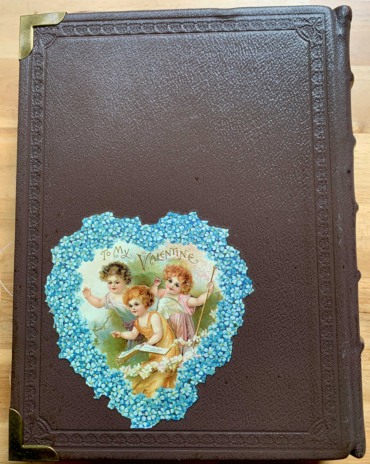 Coptic Bound 366 Page Handmade Butterfly "Fly" Valentine Junk Journal with Handtorn Paper in Antique Leather Book Cover with Brass Edges - Image 17