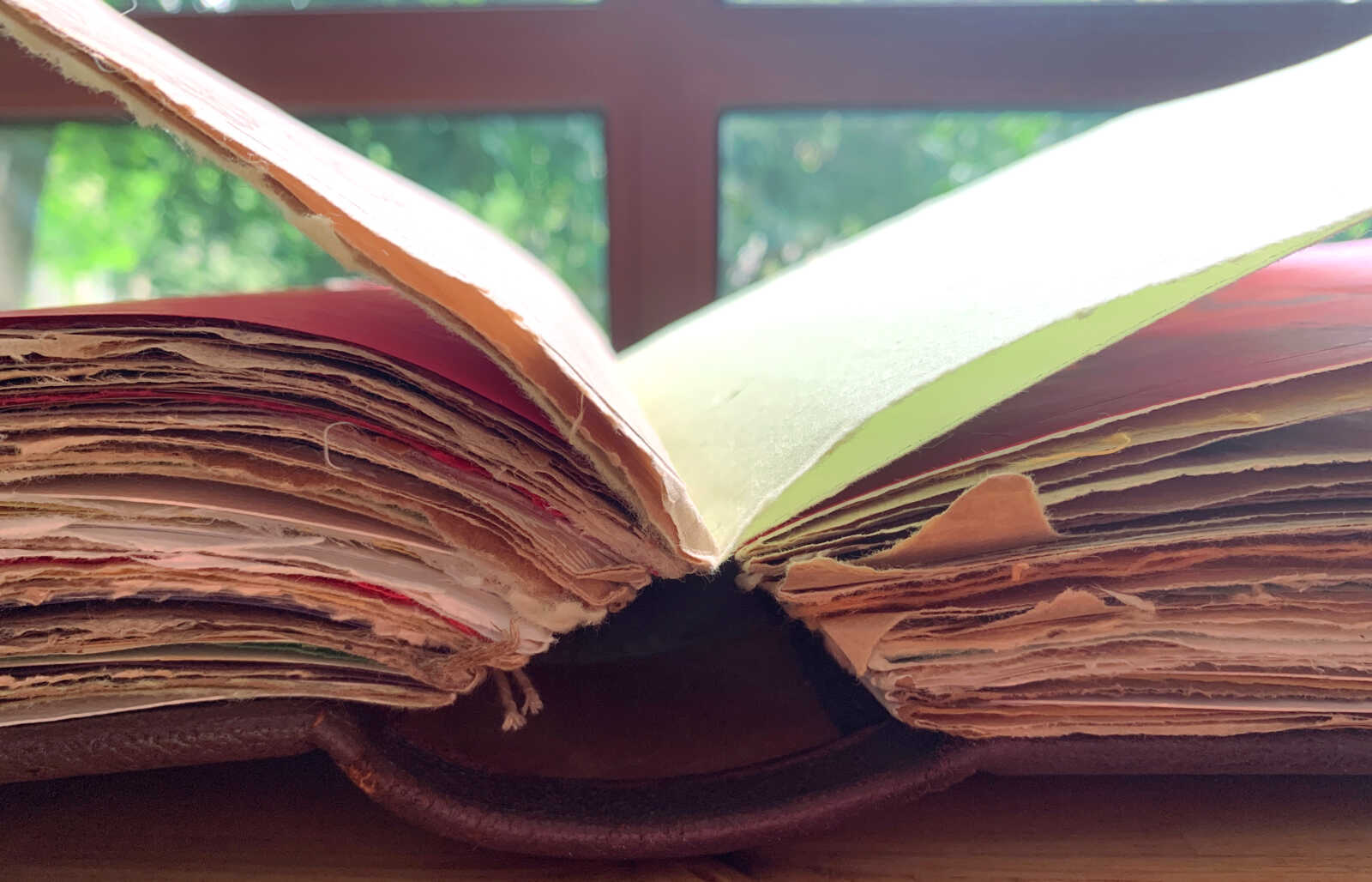 398 Page Coptic Bound Bridal Pink Elephant Junk Journal with Handtorn Paper in Antique Leather Book Cover with Brass Edges - Image 27
