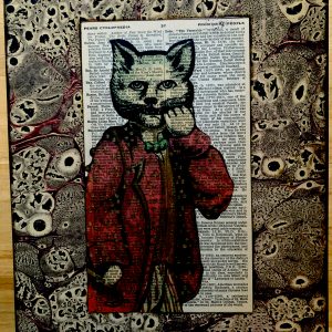Pears Cyclopedia Prominent People Smoking Dignified White Cat Cigars 8 x 10" Folkart #SS329
